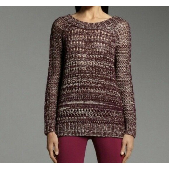 Narciso Rodriguez for Design Nation Womens L Marled Purple Beige Sweater $64 NEW - Picture 8 of 8